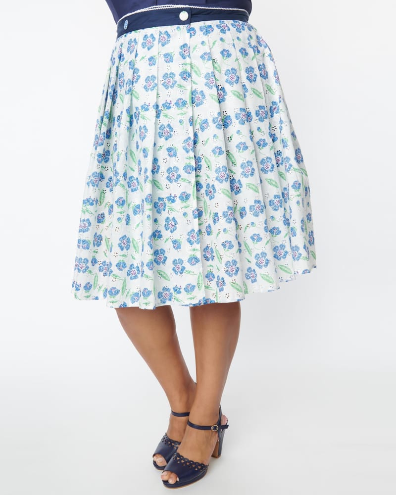 Teal swing skirt deals